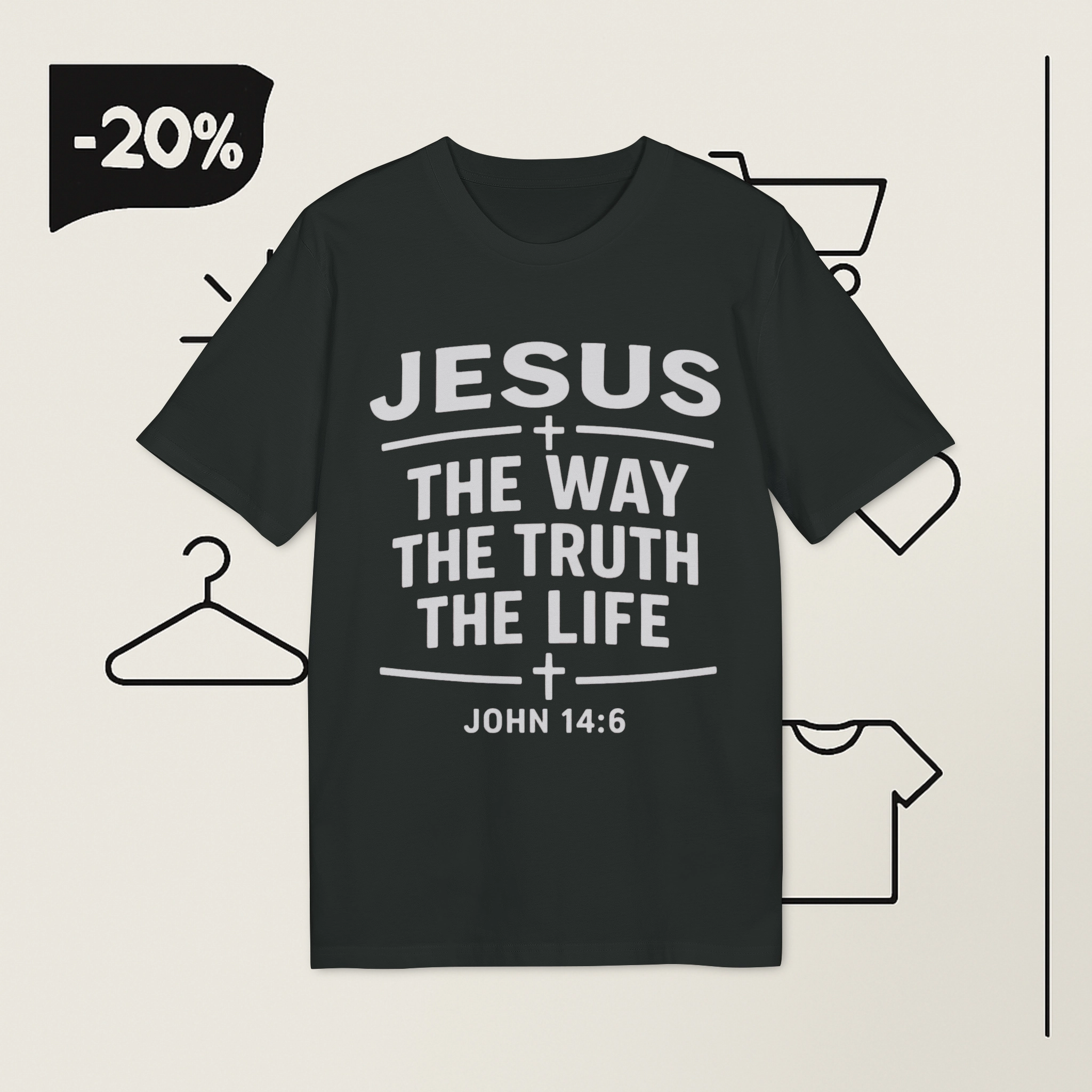 Alisson Becker wear Jesus The Way The Truth The Life John 14:6 Shirt