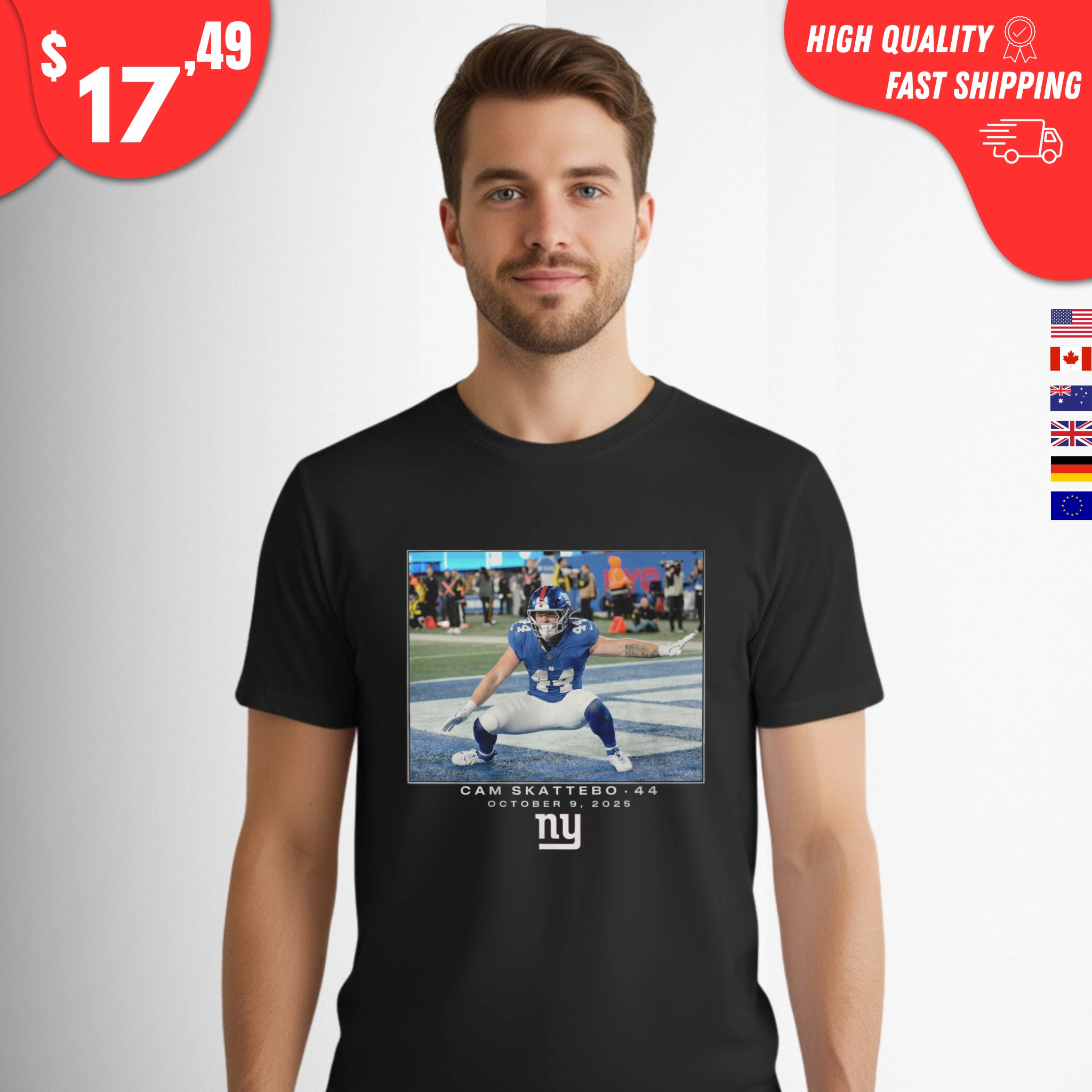 Cam Skattebo Celebration vs Chiefs Shirt