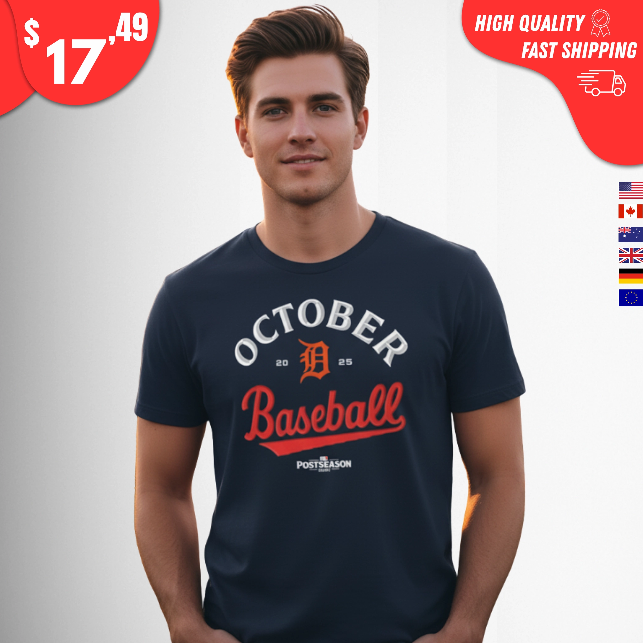 Detroit Tigers October Baseball 2025 Shirt