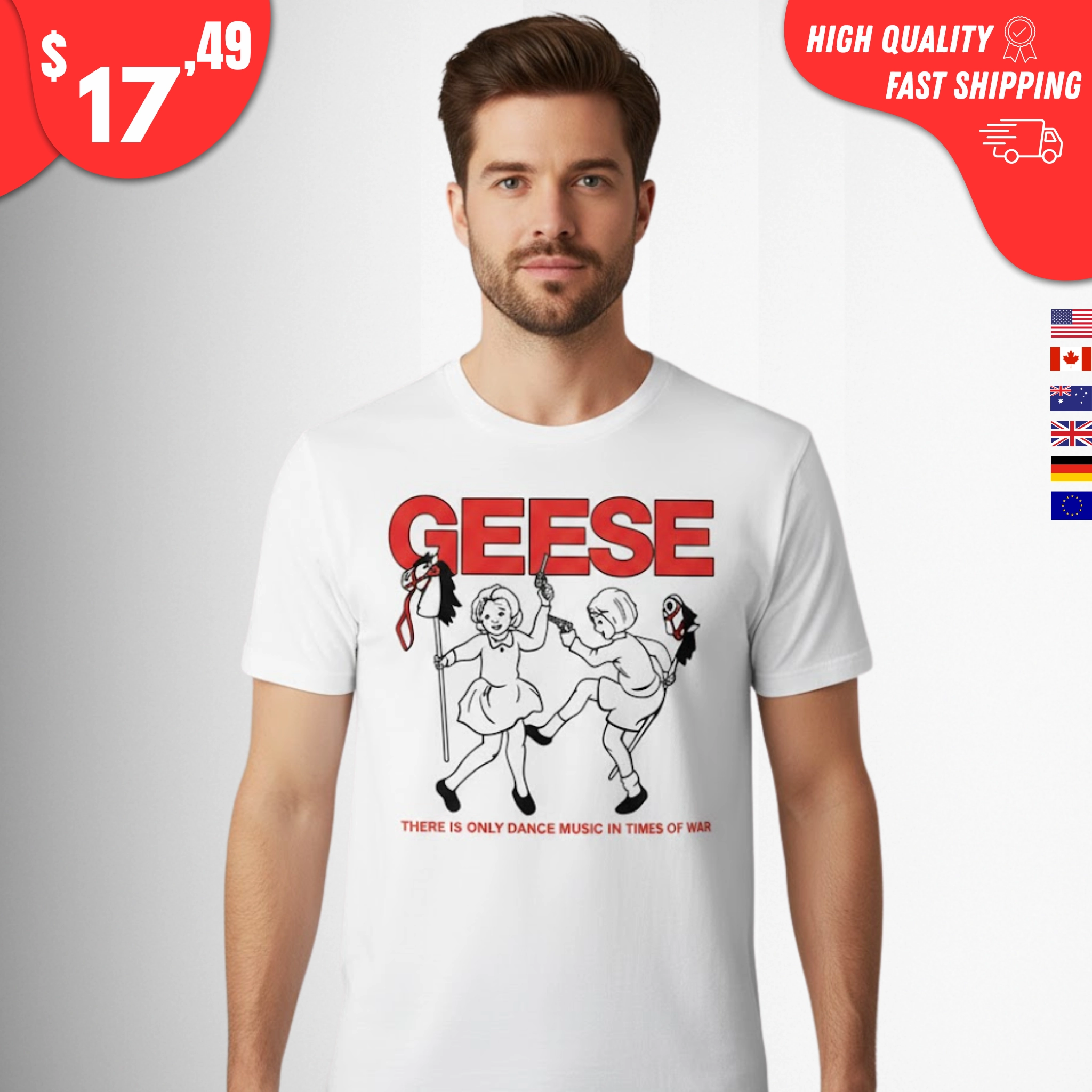 Geese There Is Only Dance Music in Times of War Shirt
