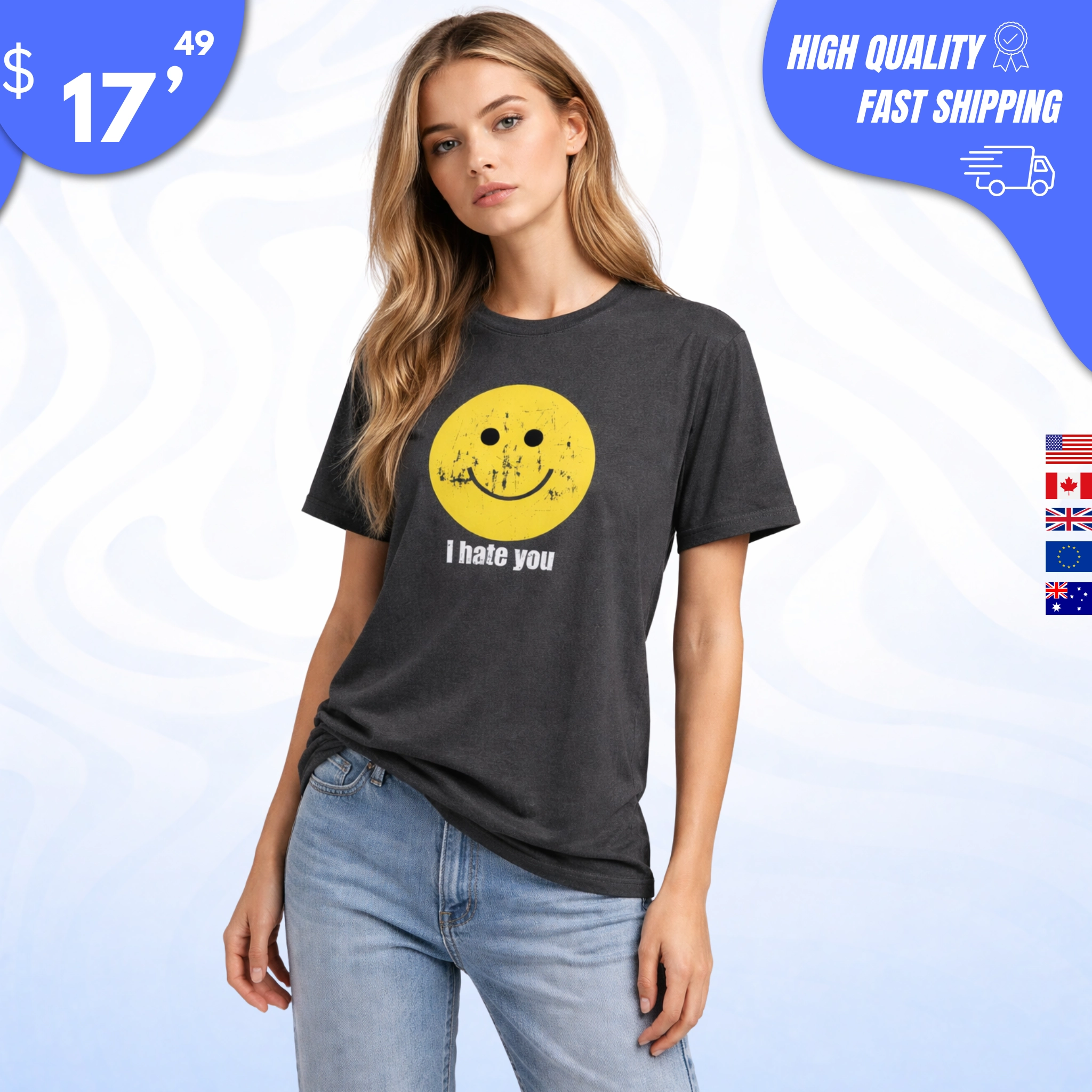 I Hate You Smiley Face Harry Styles Shirt
