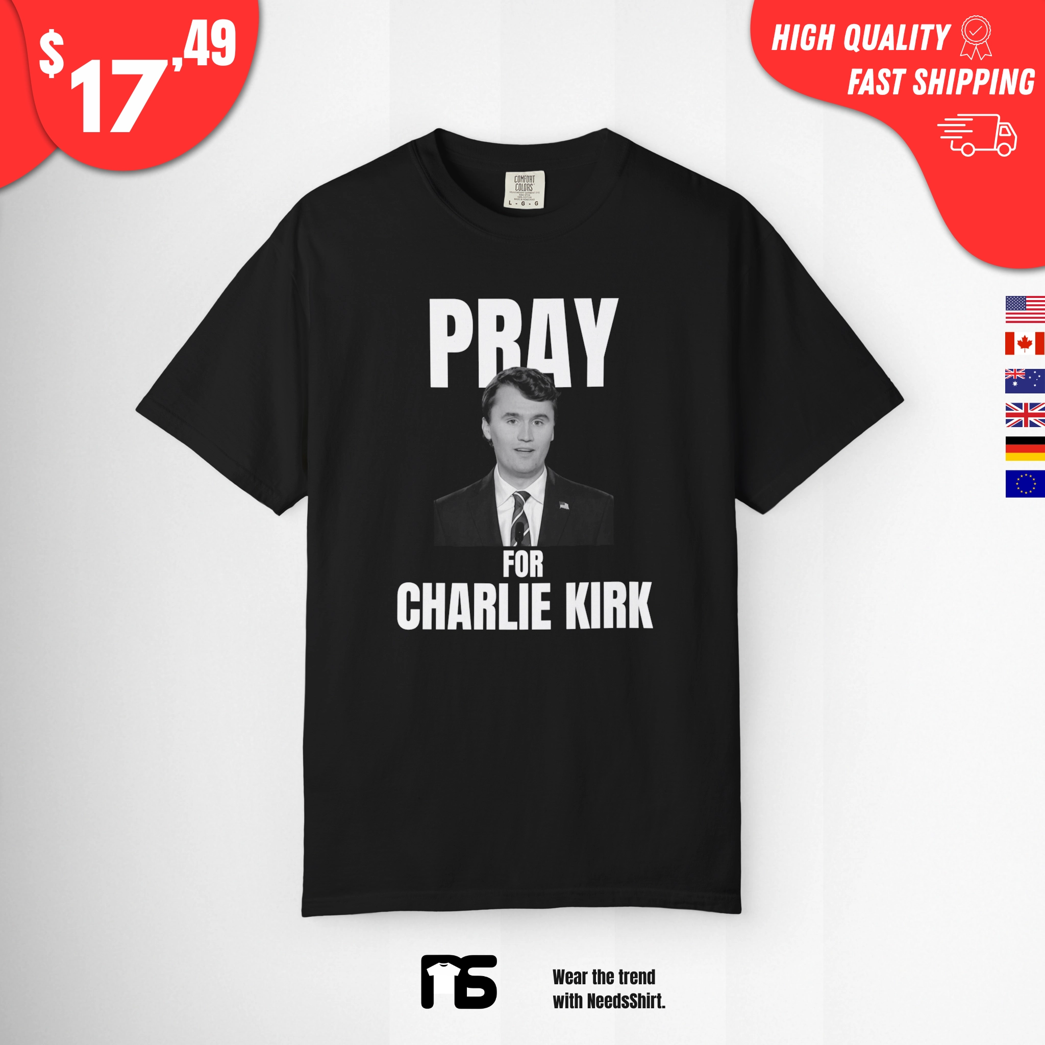 Pray For Charlie Kirk T Shirt