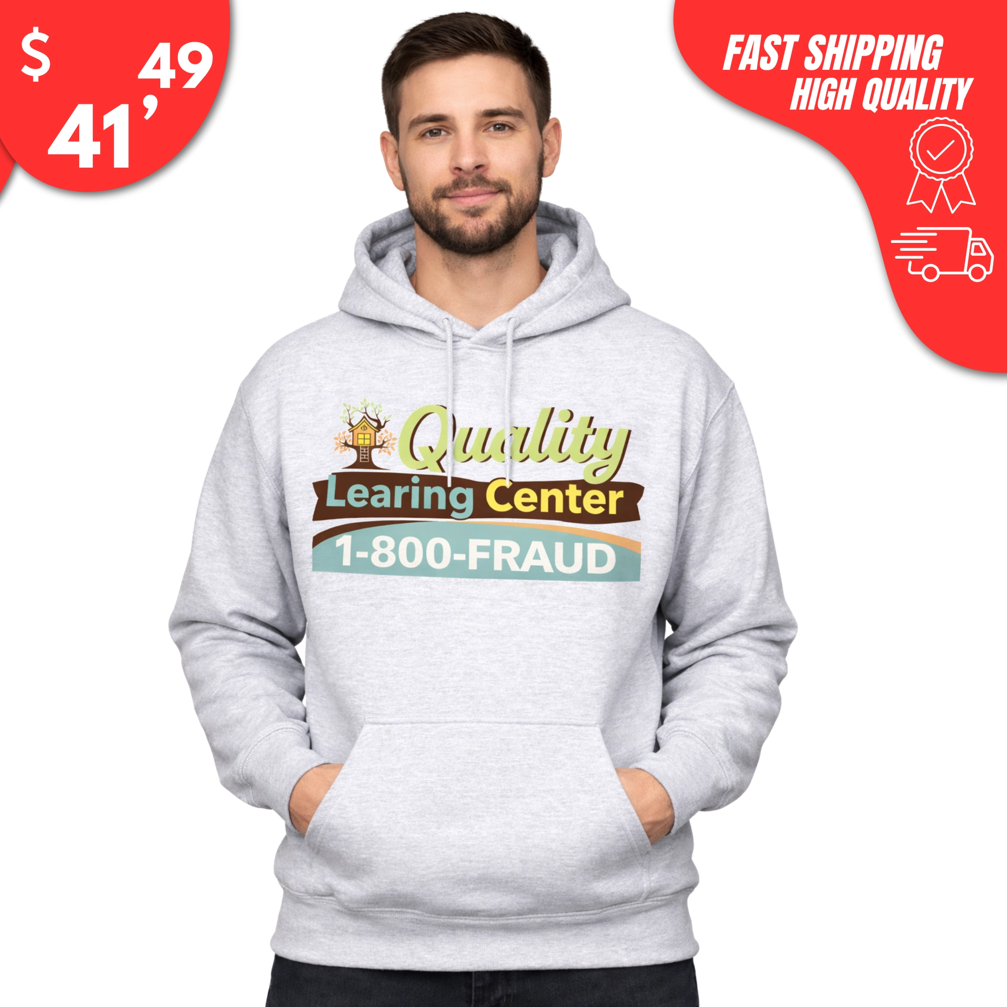 Quality Learning Center 1-800-Fraud Hoodie