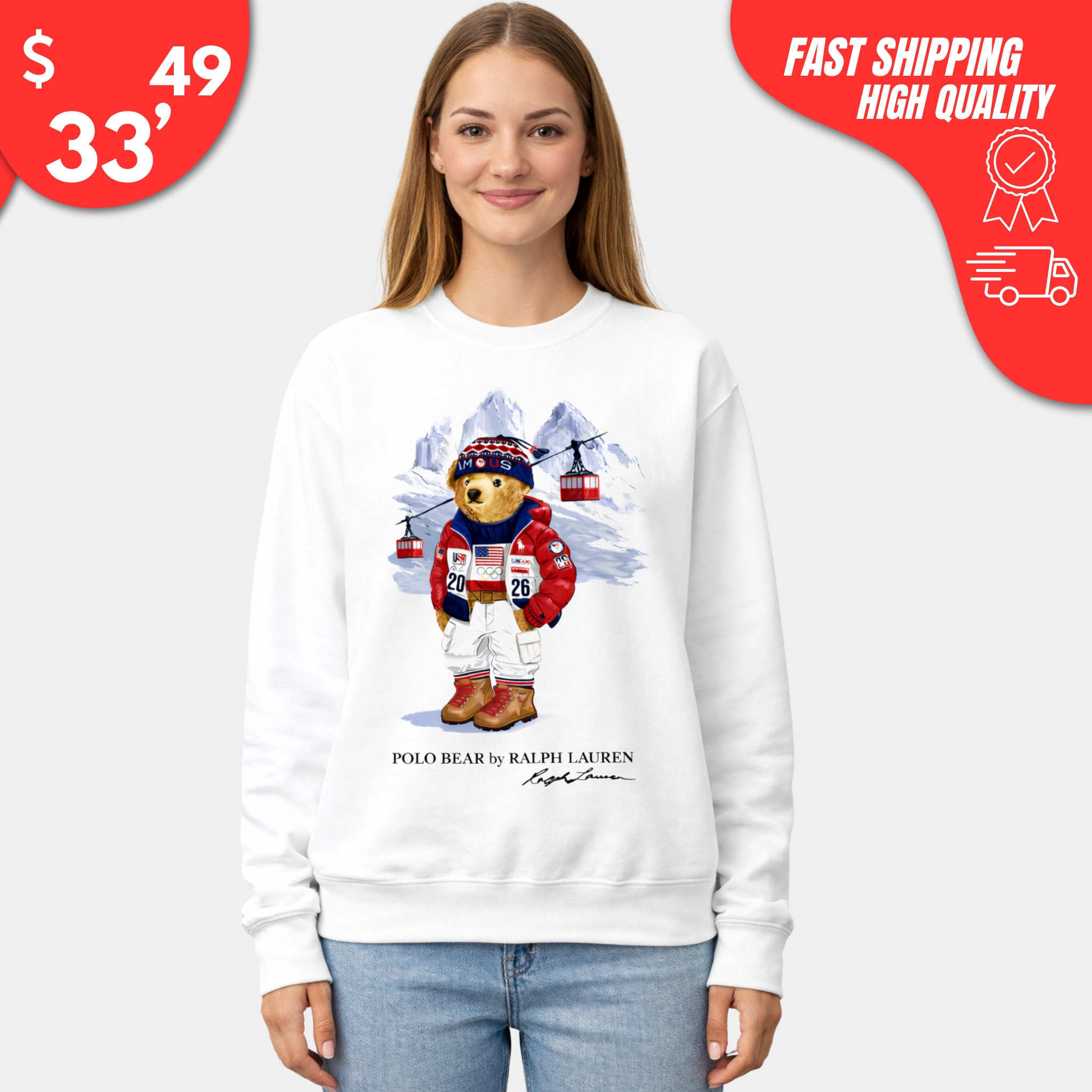 Ralph Lauren Polo Bear Taylor Swift Sweatshirt