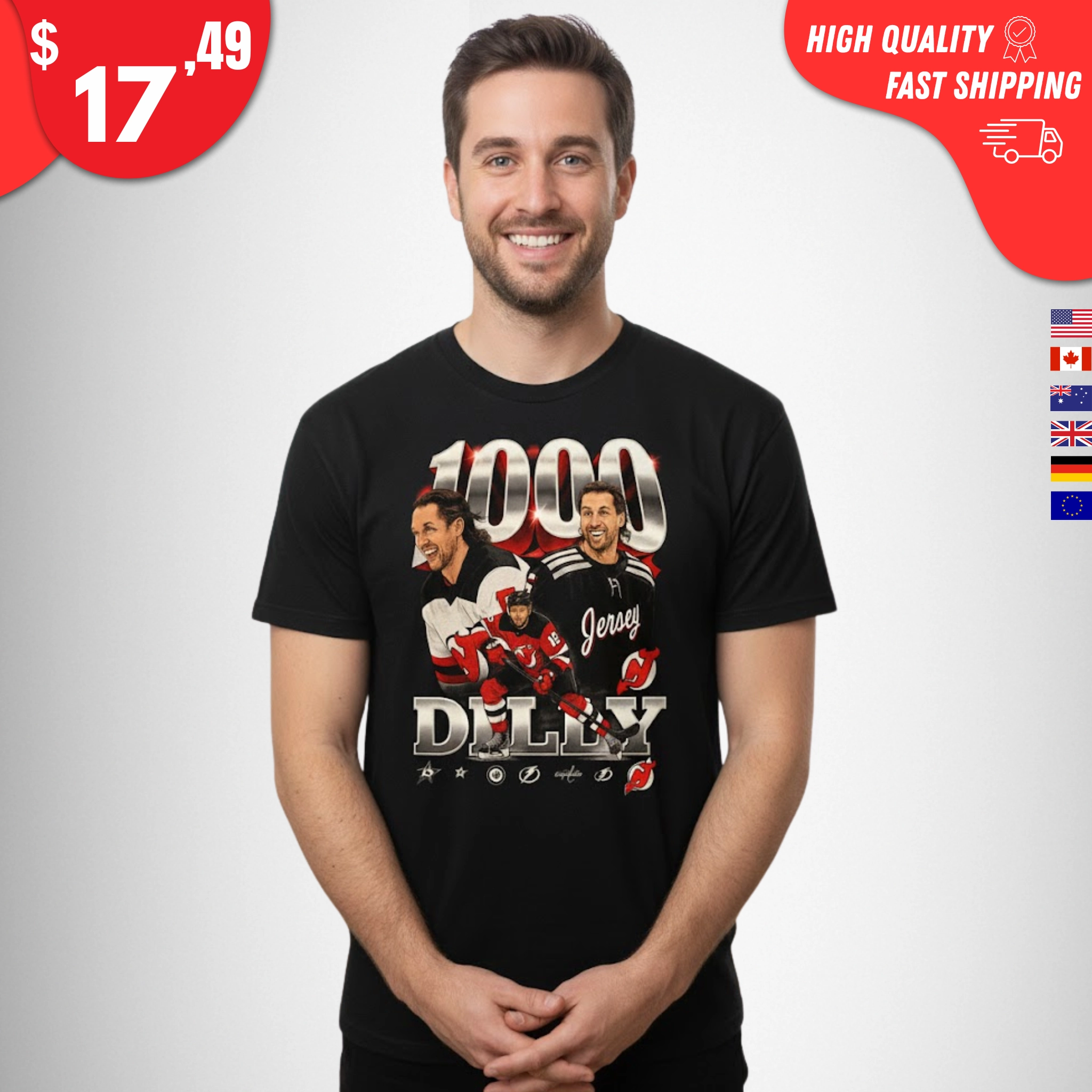 Travis Zajac 1000 Games Shirt